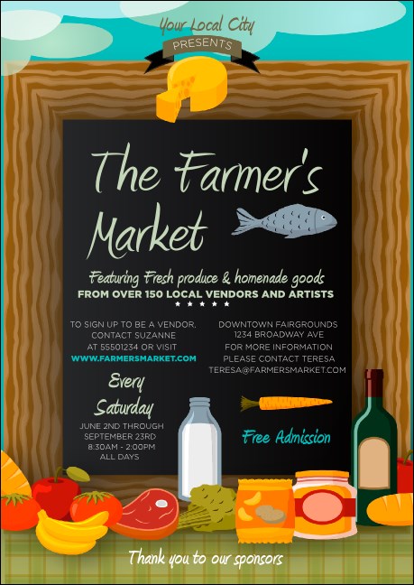 Farmer's Market Postcard Product Front