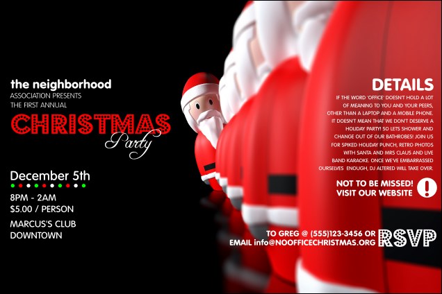 Santa Lineup Poster Product Front