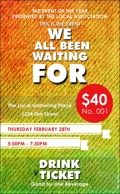 Rainbow Drink Ticket Product Front