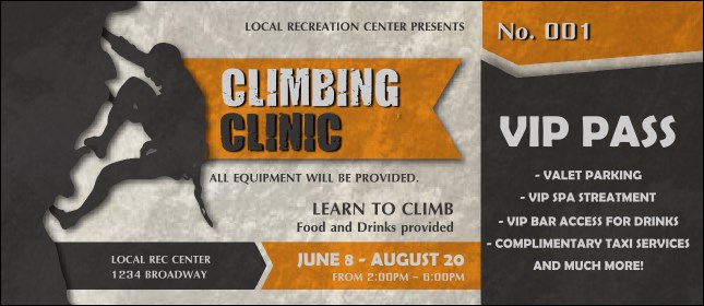 Climbing VIP Pass Product Front