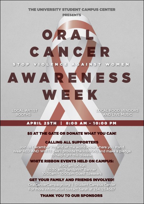 Oral Cancer Postcard Product Front