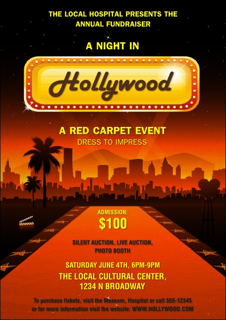 Hollywood Skyline Postcard Product Front