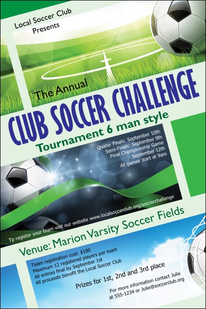 Soccer Ribbon Poster Product Front