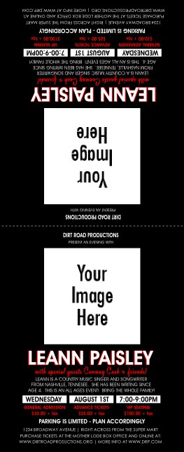 Your Photo Concert Table Tent Product Front