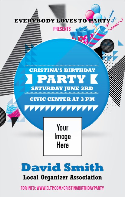 Birthday Geometric VIP Event Badge Medium Product Front
