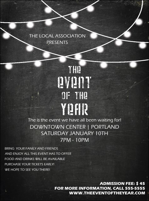 All Purpose Chalkboard Black and White Flyer Product Front