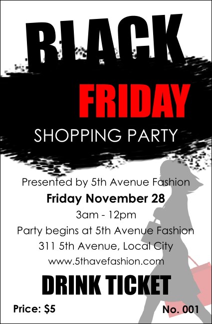 Black Friday Drink Ticket Product Front