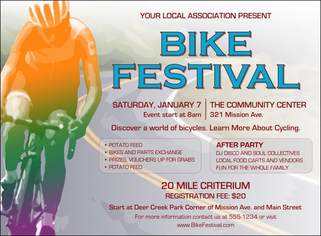 Bike Festival Invitation Product Front