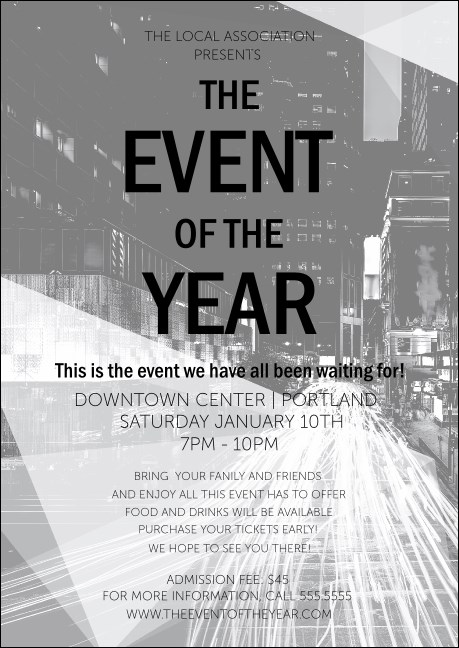 All Purpose Building and Streetlights Black and White Postcard Mailer