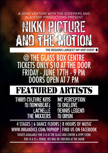 Galaxy Hip Hop Postcard Mailer