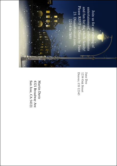 Christmas Carol Postcard Mailer Product Back