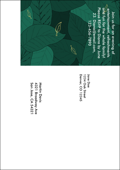 Earth Day Organic Postcard Mailer Product Back