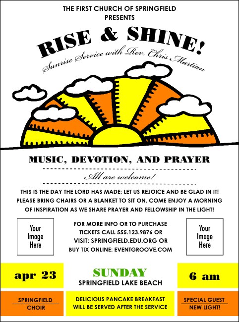 Sunrise Retro Flyer Product Front