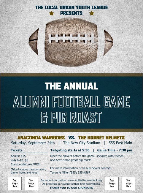 Football Blue Flyer Product Front