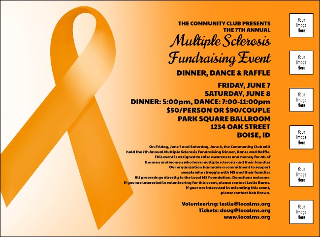 Orange Ribbon Flyer