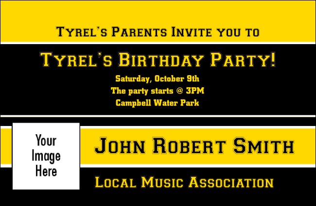 Sports Ticket Black & Yellow VIP Event Badge Small Product Front