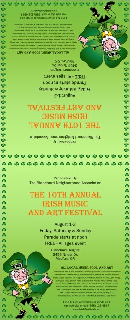 St Patrick's Day Colored Table Tent Product Front