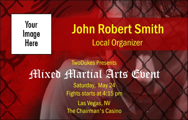 Mixed Martial Art VIP Event Badge Medium REPLACED Product Front