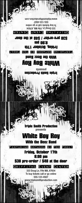 Hip Hop BW Table Tent