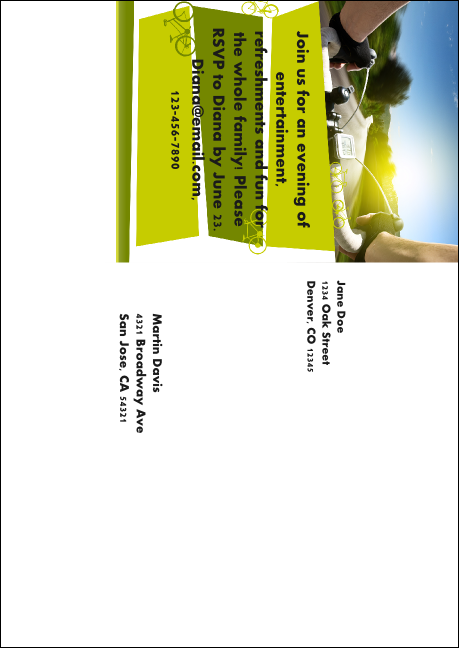 Bike A Palooza Postcard Mailer Product Back