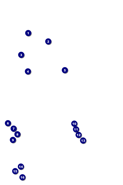 Paris Blue and Black Poster Front Field Markers