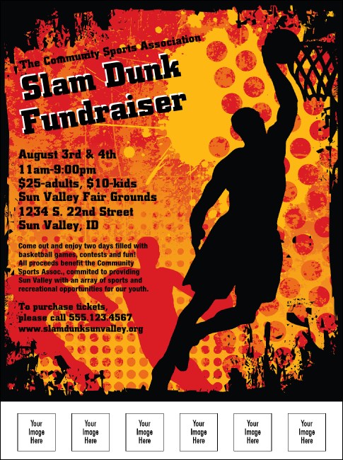 Basketball Dunk Logo Flyer Product Front