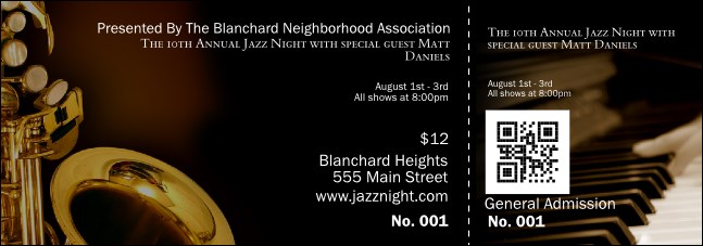 Jazz QR Event Ticket