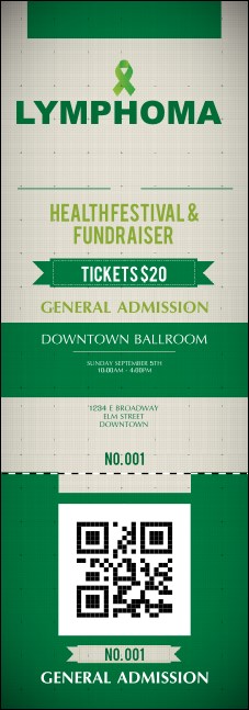 Lymphoma QR Event Ticket Product Front