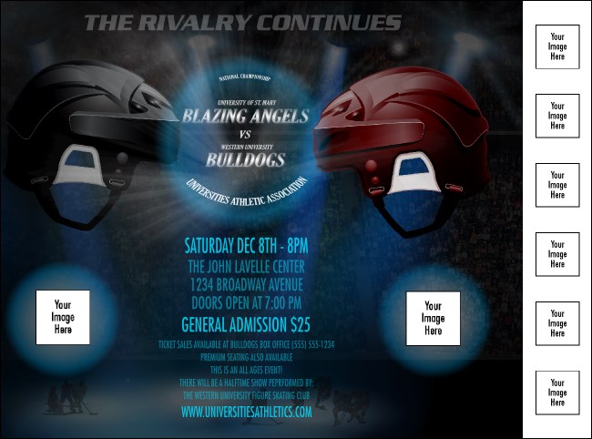 Hockey Faceoff Logo Flyer Product Front