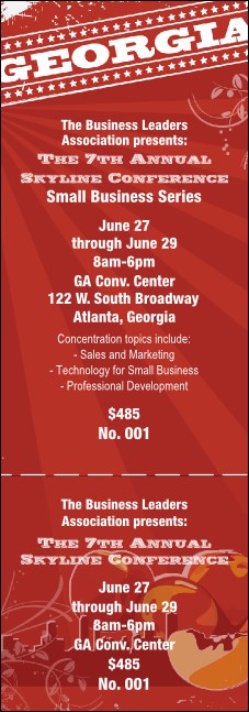 Georgia General Admission Ticket Product Front