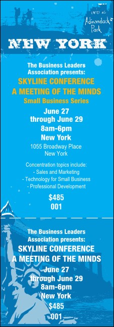 New York General Admission Ticket Product Front