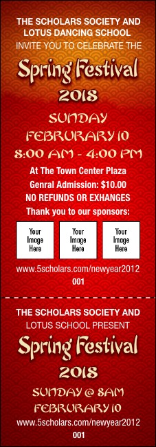 Chinese New Year Celebration Event Ticket