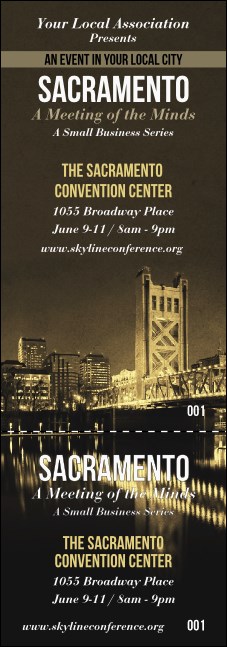 Sacramento Event Ticket Product Front