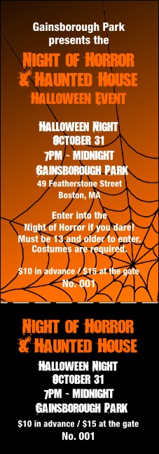 Halloween spider web General Admission Ticket 001 Product Front