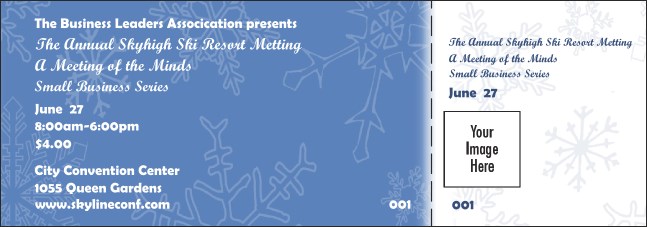 Winter General Admission Ticket with a full bleed Product Front