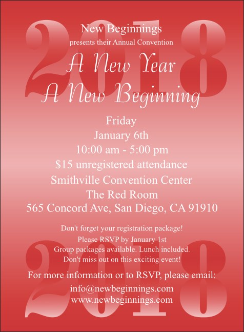 Year Invitation (Red) Product Front