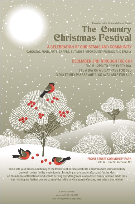 Winter Bird Poster Product Front