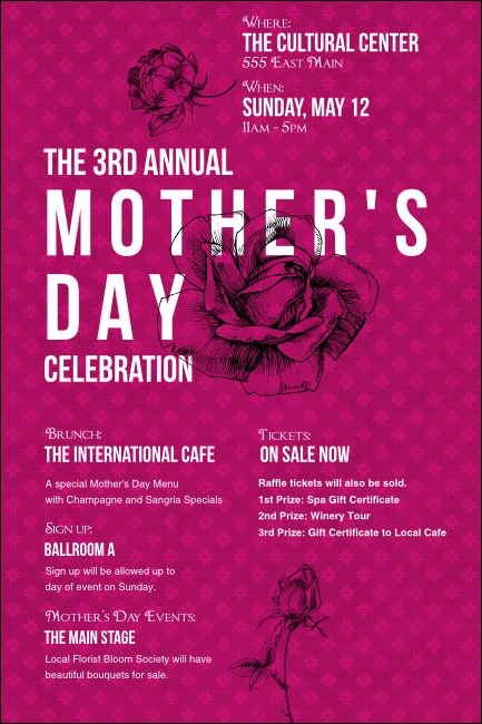 Stylish Rose Poster Product Front