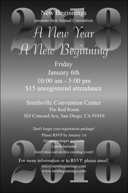 Year Poster (Black) Product Front