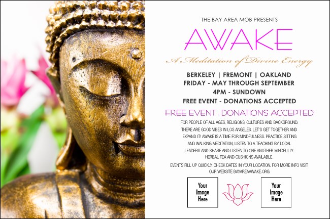 Buddha Statue Poster with 2 upload images Product Front