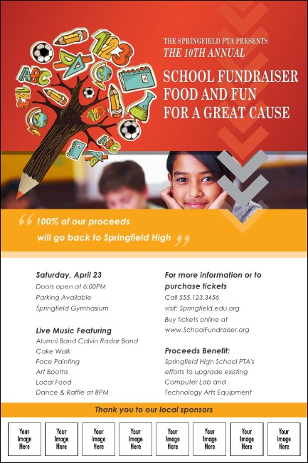 Fundraiser for Education Logo Poster Product Front