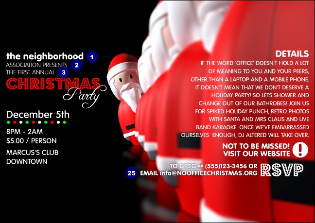 Santa Lineup Postcard Product Front