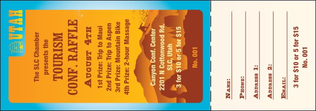 Utah Raffle Ticket Product Front
