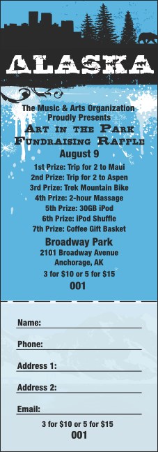 Alaska Raffle Ticket Product Front