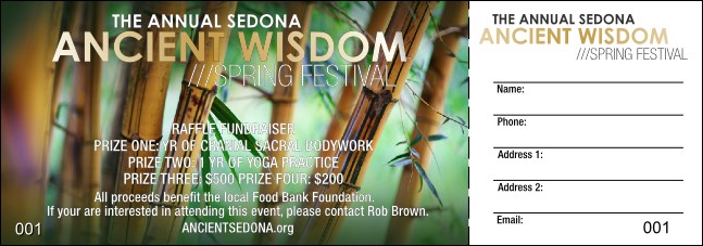 Bamboo Raffle Ticket Product Front