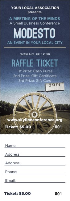 Modesto Raffle Ticket Product Front
