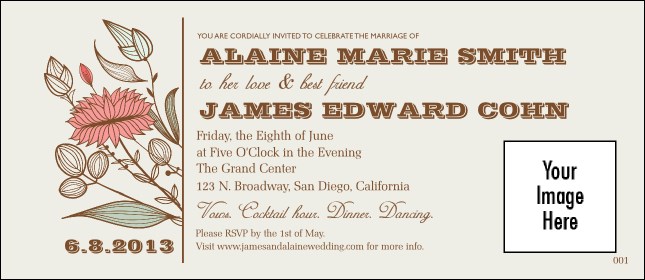 Wedding Flower Motif VIP Pass Product Front