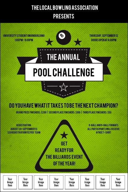 Billiards Logo Poster Product Front