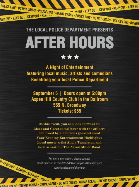 Police Caution Tape Flyer Product Front