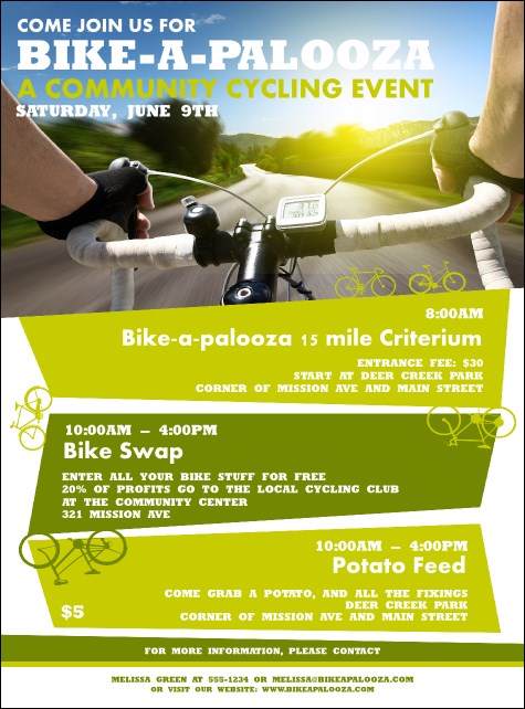 Bike A Palooza Flyer Product Front